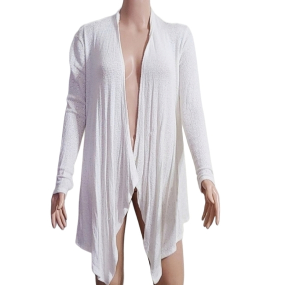 HANGER 55 Women's open front cardigan Color Ivory‎ Size M